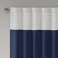 thumbnail image 2 of Madison Park Amherst Polyoni Pin Tuck Window Panel, 50" x 84", Navy, 2 of 4