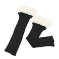thumbnail image 3 of Tittly Slouch Socks Socks for Women Women's Winter Color Blocked Knitted Sock Hairy Warm Leg Stacked Socks Christmas Warm Foot Cute Socks Hats for Men Black One Size, 3 of 3