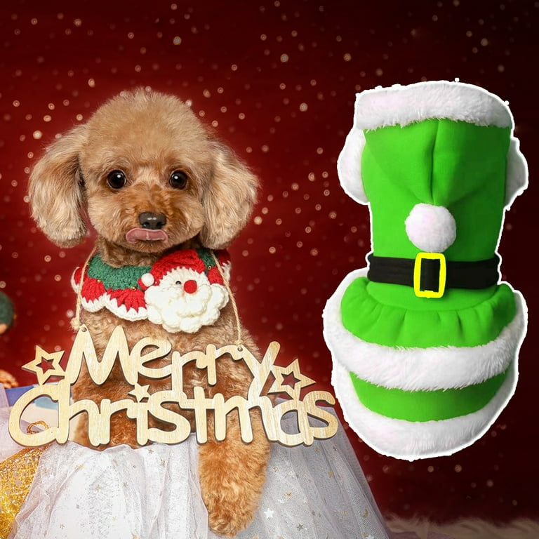 1Pc 1 Set Dog Christmas Costume Dog Christmas Outfit with Hat Dog Santa Costume Cat Santa Claus Suit for Small Dogs Cats Outfits Christmas Holiday