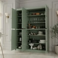 thumbnail image 5 of Palace Imports 100% Solid Wood Kitchen Pantry Storage Cabinet with Doors and Adjustable Shelves, 6-Door, Sage, 5 of 8