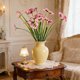 thumbnail image 5 of Artificial Flowers Bouquet Forked Spring Grass Pansy Daisy Stem Plastic Silk Faux Flower 7 Forks 1 Pc Blue Pink White Red Purple Yellow Home Wedding Decor, 5 of 5