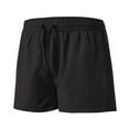 thumbnail image 2 of Men's 5 Inch Inseam Running Shorts Quick Drying Lightweight Breathable Athletic Workout Gym Shorts with Pockets Black, Size L, 2 of 9