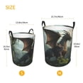 thumbnail image 4 of KLL Forest Stone-Colored Dragon Waterproof Foldable Laundry Hamper Bucket with Handles for Storage Bin,Kids Room,Home Organizer (Medium ), 4 of 7