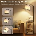 thumbnail image 6 of Floor Lamp with Table, End Table for Living Room with Lamp, Shelves Side Table with Charging Station(USB & AC Port), 3 Color Temperature LED Bulb, Modern Nightstand Lamp for Bedroom, Office, 6 of 19