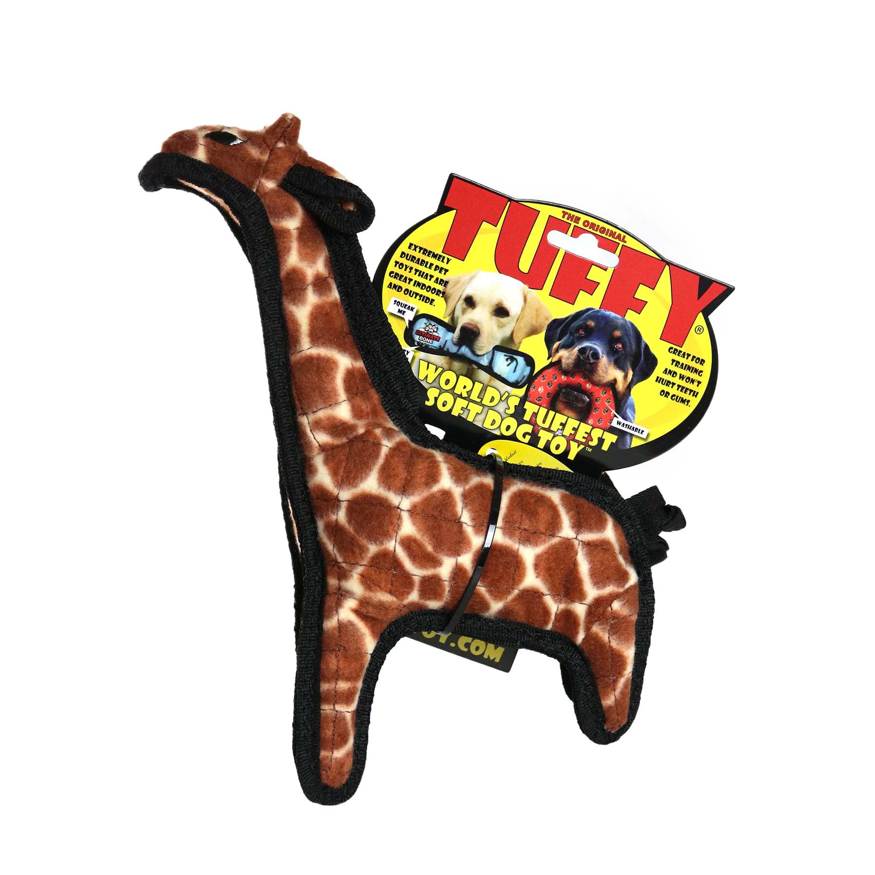 Tuffy Junior Zoo Giraffe Durable Plush Dog Toy