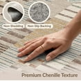 thumbnail image 6 of ODIKA 9'x12' Beige Geometric Patchwork Architectural Washable Area Rug Intricate With Modern Abstract Design Low Pile, Flatwoven, for Great Room, Indoor Concept, Large Living, 6 of 7