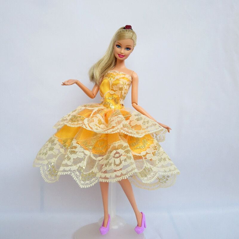 barbie doll yellow dress