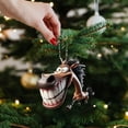 thumbnail image 4 of 1 Pcs 2D Cute Big Mouth Horse Ornament, Funny Horse Animals Ornament, Cartoon Prank Flat Pendant for Car Pendant, Cute Car Decor Dashboard Decorations for Men Women, 4 of 5