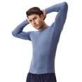 thumbnail image 6 of CawBing Men's Long Sleeve Compression Shirt Quick Dry Breathable Running Workout T Shirt Stretchy Tight Sports Top, Side Breathable Patchwork S-2XL, 6 of 7