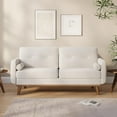 thumbnail image 2 of Garvee 64" Mid Century Modern Loveseat Sofa – Linen Upholstered 2-Seater Couch for Small Spaces, Living Room, Bedroom, Office, Beige, 2 of 8