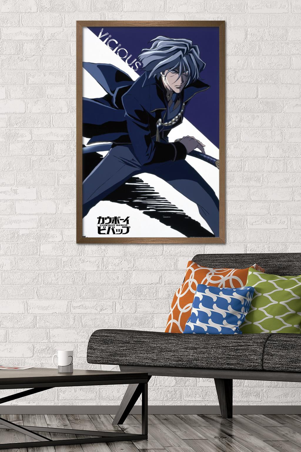 Cowboy Bebop - Vicious Wall Poster, 22.375" x 34", Framed