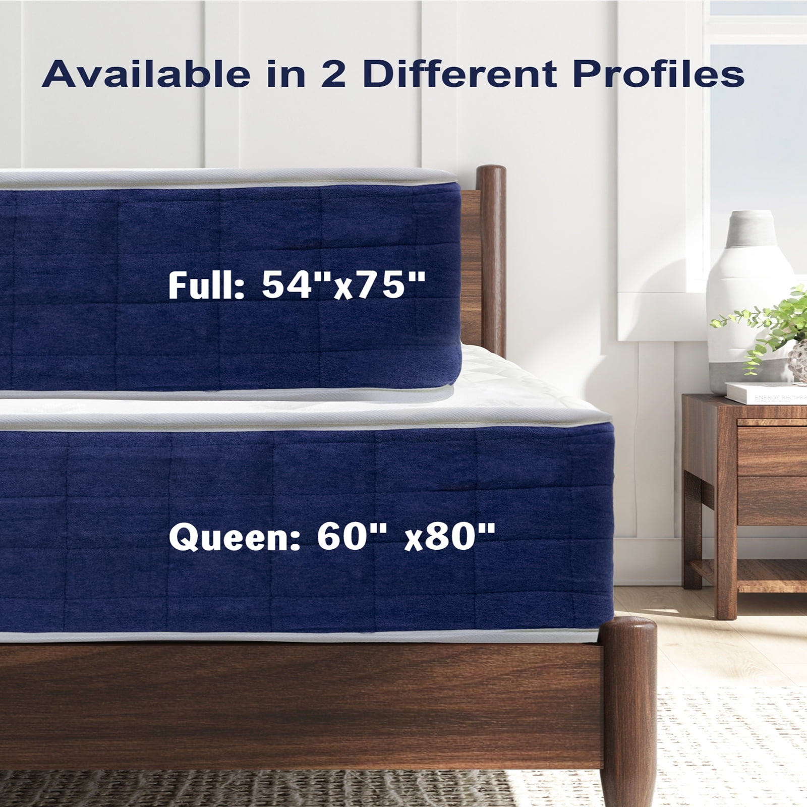 Queen Mattress, VIPLIVE 10 Inch Hybrid Mattress in a Box, Individual Pocket Spring Mattress with Motion Isolation and Pressure Relief