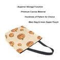 thumbnail image 3 of FORMRS Womens Canvas Tote Bag with Zipper Inner Pocket Shoulder Handbag, Halloween Pumpkins Pattern, 3 of 7