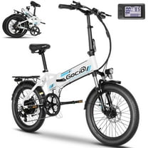 Gocio Foldable Electric Bike for Adults, Peak 750W Electric Mountain Bicycles, 20" * 2.4" Fat Tire Electric Bicycle, 375Wh 48V Removable Lithium-Ion Battery,Urban Commuter Ebike Man Woman UL2849