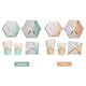 thumbnail image 2 of Juego de vajilla desechable para 8 invitados Patrón de mármol Vajilla de papel desechable Platos hex Meterk  Rosa, 2 of 7