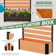 thumbnail image 3 of Lilypelle 36" W x 45" H Wood Fence Panel with Planter Box Outdoor Fence Privacy Screen, Air Conditioner Fence Trash Can Fence Pool Equipment Enclosure Fence, Fence Panels for Outside, 1 Panel, 3 of 8
