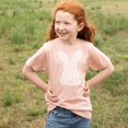 thumbnail image 4 of Bunny Checkered Tshirt for Girls Easter Tee Shirt Cute for Girls Easter Outfit Peach Shirt Youth Medium, 4 of 4