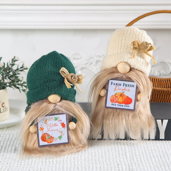 Fall Thanksgiving Gnomes Plush Decoration - 1 Piece Handmade Swedish Tomte Gnomes Elf for Fall Thanksgiving Decor Gift - Christmas Thanksgiving Decorations for Home, Table, Fireplace, Party