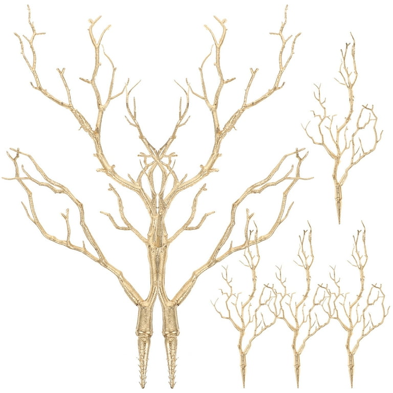 2pcs Decorative Branches Plastic Tree Branches Decoration Ornament  Adornment Simulated Branch Ornaments