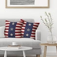 thumbnail image 3 of 4th of July Pillow Covers 18x18 Set of 2, American Flag Stars and Stripes Freedom Throw Pillow Covers Linen Farmhouse Liberty Patriotic Independence Day for Couch Sofa Home Outdoor Decor, 3 of 5