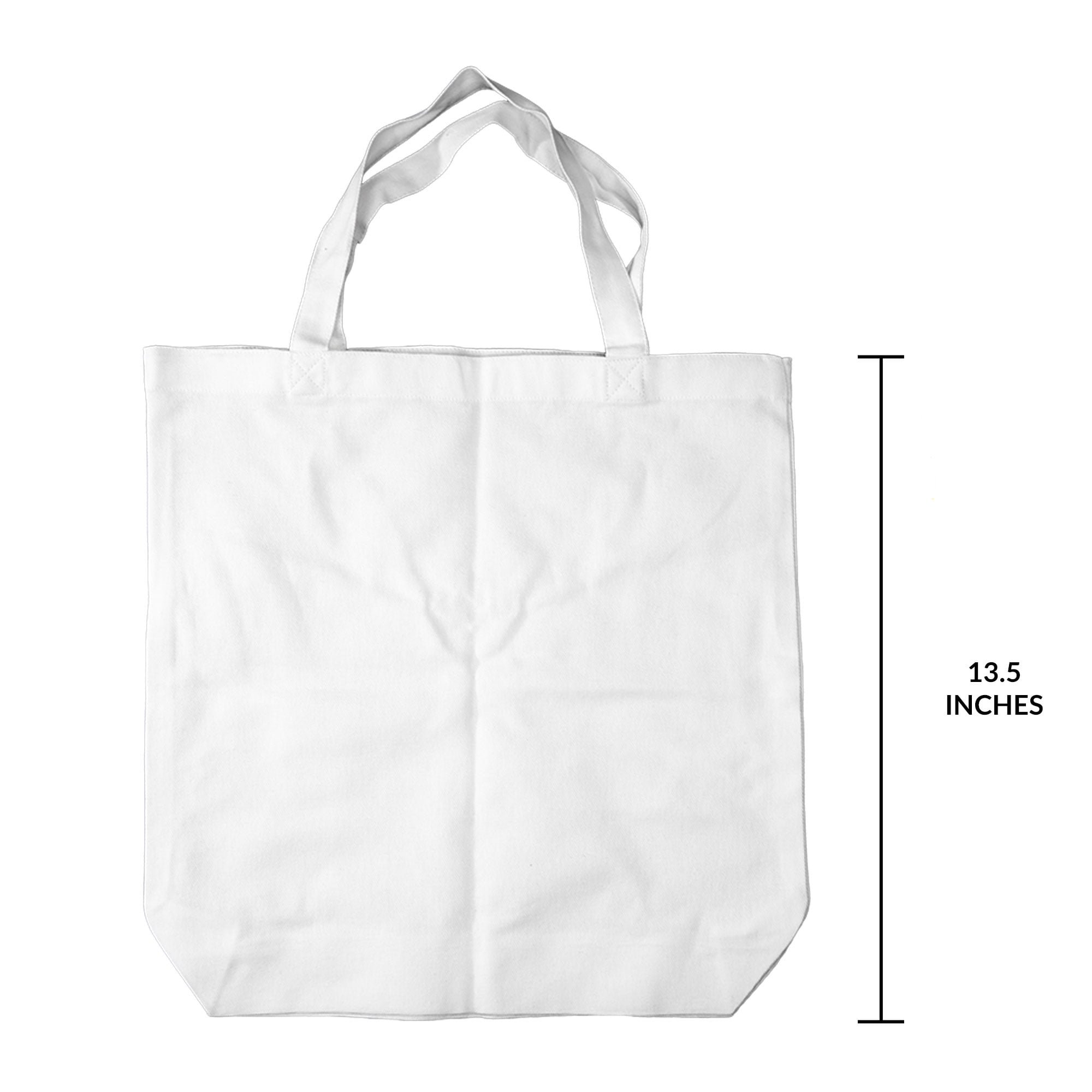 Caraket Canvas Tote Bag with Shoulder Strap White One Size