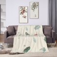 thumbnail image 3 of Vintage Leaves Texture Pattern Throw Blanket,Super Soft Anti-Pilling Flannel Bed Blankets, 60"x50", 3 of 8