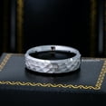thumbnail image 4 of Jewelry Avalanche Hammered Finish Tungsten Carbide Wedding Band for Men-Women, Beveled Edge, 6mm, size 6.5, 4 of 4