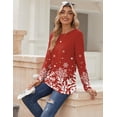 thumbnail image 4 of Zeagoo Plus Size Womens Tops Crew Neck Solid Ladies Tops and Blouses Long Sleeve Tunic Tops To Wear With Leggings, 4 of 6