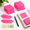 Fluorescent Rose Red-Fluorescent Color, variant on Morandi Blue Morandi Color 3x3 Inch Transparent Sticky Notes Set with Dual-Tip Marker
