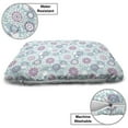 thumbnail image 3 of Floral Pet Bed, Repetitive Abstract Pointed Petals Tricolor Style Illustration, Chew Resistant Pad for Dogs and Cats Cushion with Removable Cover, 24" x 39", Mauve Pale Blue Grey, by Ambesonne, 3 of 4