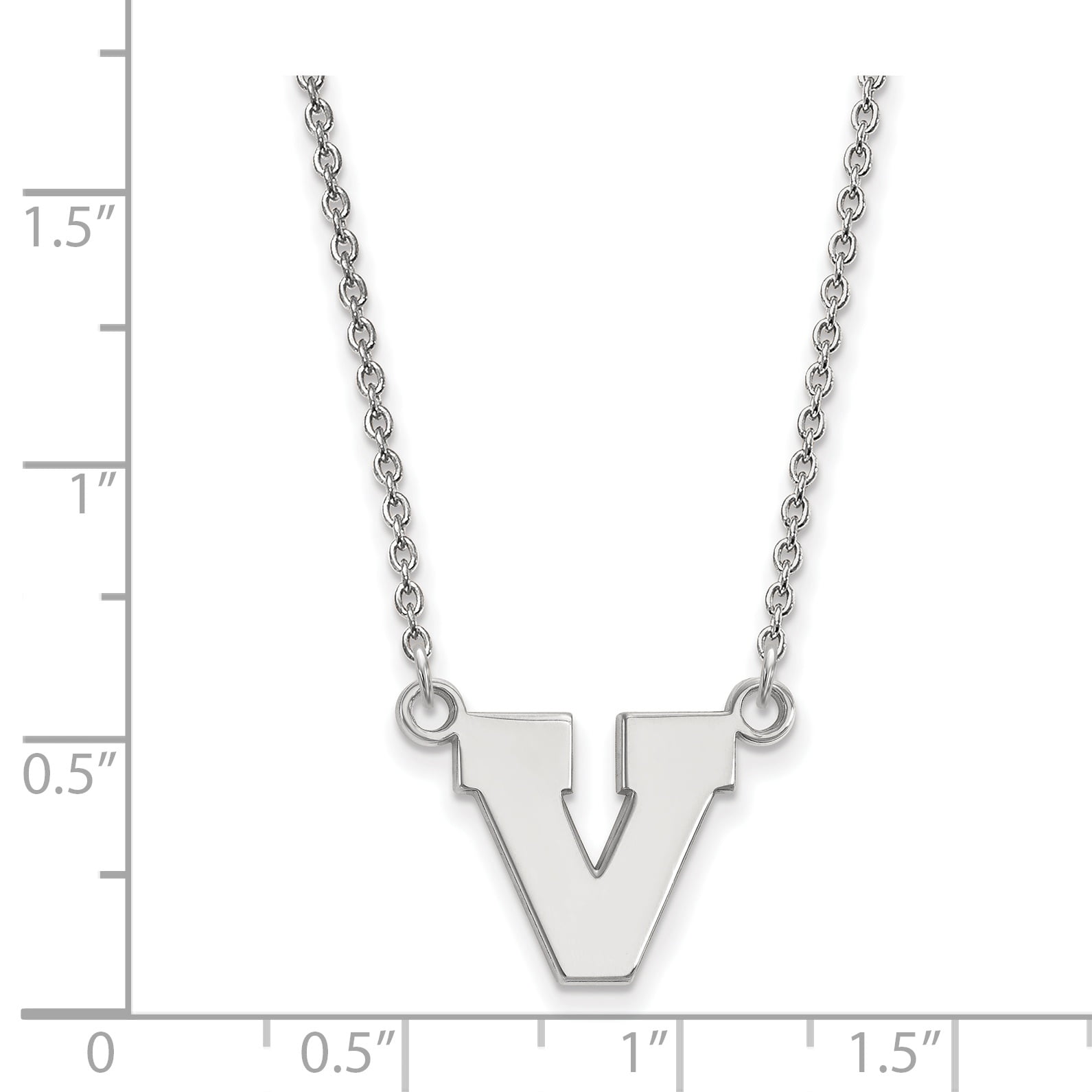 925 Sterling Silver Rhodium-plated Laser-cut Ohio State University Small Pendant w//Necklace 18