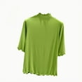 thumbnail image 1 of MeetoTime Comfortable Tops for Women Mock Neck Half Sleeve Pullover Shirts Soft Slim Basic Layer Undershirts, 1 of 3