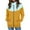 Yellow, variant on Essentials Hoodie for Women Long Sleeve Color Block Zipper Up Hooded Sweatshirts Fall Casual Comfy Y2k Jackets Winter Clothes