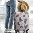 thumbnail image 2 of Blue Butterfly Leaf Flower Pink Pattern Luggage Cover Fashion Suitcase Cover Baggage Covers Fit 25-28 Inch Luggage (Go Travel), 2 of 5