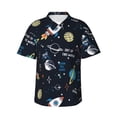 thumbnail image 2 of Goofa Space Hawaiian Shirt for Men, Unisex Summer Beach Casual Short Sleeve Button Down Shirts,Aloha Tropical Floral print shirt-Medium, 2 of 8