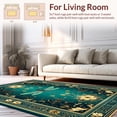 thumbnail image 2 of ODIKA 5'x7' Machine Washable Non-Slip Area Rug, Vintage Sink Dragonfly Design High Traffic Rug, Teal, 134276, 2 of 7