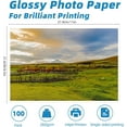 thumbnail image 2 of fafa-Thick Photo Paper 100 Sheets Heavyweight Glossy Cardstock Photo Paper 8.5x11 Inches 69LB 260Gsm for Inkjet Printer, 2 of 4