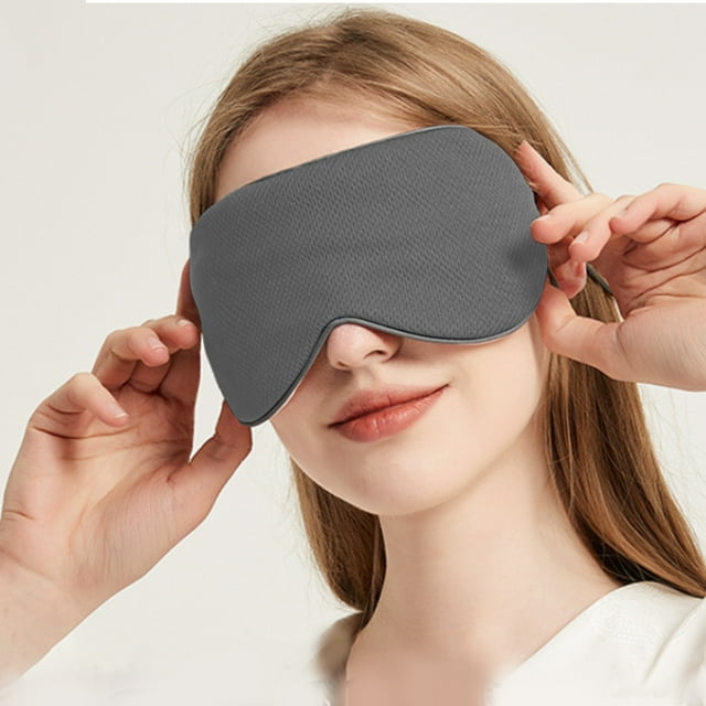 Pntutb Satin Both Sides Sleep Eye Mask - 1Pcs Silk Like Sleeping Masks Warm and Cool Double-Sided Available Blindfold Eye Mask Lightweight Night Eyeshade