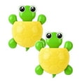 thumbnail image 1 of Oleegame 2PC Produce Storage Cute Animal Toothbrush Holder Turtle Strong Suction Cup Toothbrush Toothpaste Storage Rack Bathroom Wall-mounted Toothbrush Holder Yellow, 1 of 2