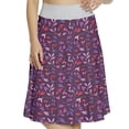 thumbnail image 1 of Women's Floral Vibrant Leaf Branches Nature A-line Printed Skirt Casual Wear, S, Plum Violet Pink, by Ambesonne, 1 of 6