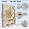 thumbnail image 2 of 3 Pcs Neutral Beige Botanical Wall art Modern Minimalist Florals Wall Decor White Neutral Botanical Posters Prints Beige Bloom Florals Textured Paintings Vintage Blossom Pictures 12x16in Unframed, 2 of 6