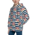 thumbnail image 2 of Daiia Popcorn On Blue Lines for Boys Fashion Hoodies & Sweatshirts with Kangaroo Pocket,Hooded Sweatshirt for Kid, Breathable& Moisture Wicking-Large, 2 of 6