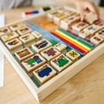 thumbnail image 3 of Melissa & Doug Deluxe Wooden Stamp and Coloring Set – Vehicles (30 Stamps, 6 Markers, 2 Durable 2-Color Stamp Pads), 3 of 10