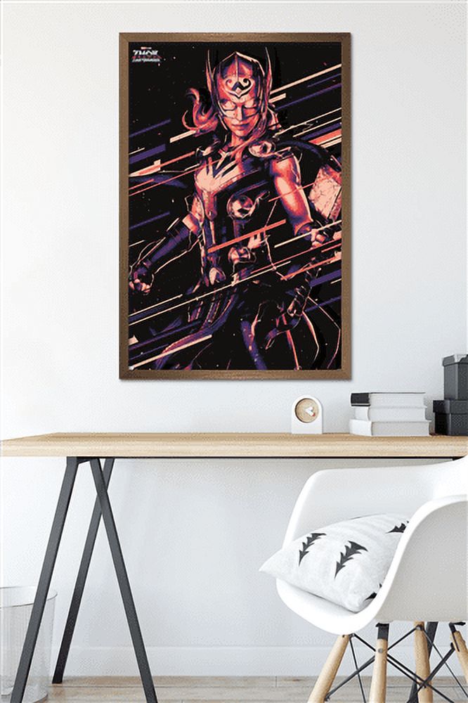 Marvel Thor: Love and Thunder - Mighty Thor Wall Poster, 22.375" x 34" Framed
