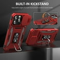 thumbnail image 3 of KOMI Case for 16 Pro Case 16 Pro Phone Case with Kickstand Ring, with Camera Cover, fit Magnet Car Mount, for iPhone 16 Pro Red, 3 of 5