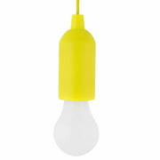 Pull Cord Light Portable Round Hanging Lights Battery Powered Light for Tent Lamp Emergency Supplies Pendent for Tent Patio Indoor Outdoor Yellow
