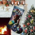 thumbnail image 1 of Inenarrable Tema: Calcetines de Navidad, fino lino blanco para colgar en escaleras y chimenea, decoración navideña para el hogar, regalo de Navidad. 54cm × 38cm, 1 of 5