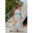 thumbnail image 3 of Robes d'Été pour Femmes Bleu et Blanc en Porcelaine Sans Bretelles Boho Maxi Longue Robe, 3 of 6