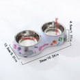 thumbnail image 3 of 1 cuenco de cerámica para gatos, venta al por mayor, cuenco doble impreso para mascotas, cuenco para perros, cuenco para agua para gatos, comedero, 3 of 4