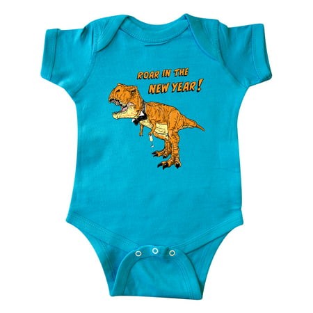 

Inktastic Roar in the New Year Tyrannosaurus in Bow Tie Gift Baby Boy or Baby Girl Bodysuit